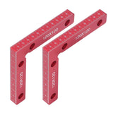 2pcs Right Angle Clamps Aluminum Alloy Material Anodized Clear Scale Red 90 Degree Positioning Tool for Ensuring Balance In Australia - Darrahopens