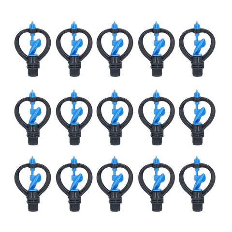 15Pcs Lawn Sprinkler Nozzle G1/2 External Thread 360° Automatic Rotation Mid Range for Lawn Garden Watering IrrigationImpeller Nozzle In Australia - Darrahopens