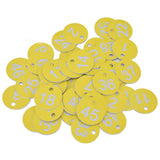 50Pcs Beehive Tag ABS Round Numbered Sign Labels with Hole Livestock Beekeeping SuppliesLight Yellow 1-50