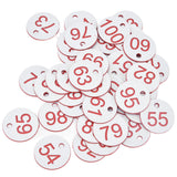 50Pcs Beehive Tag ABS Round Numbered Sign Labels with Hole Livestock Beekeeping SuppliesWhite 51-100 In Australia - Darrahopens