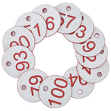 50Pcs Beehive Tag ABS Round Numbered Sign Labels with Hole Livestock Beekeeping SuppliesWhite 51-100