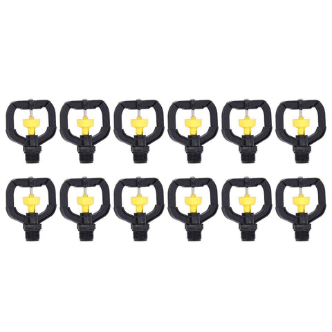 12pcs Rotating Irrigation Sprinkler Plastic Spray Nozzle with G1/2 Male Thread for Garden Yard Lawn In Australia - Darrahopens