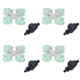 10 Set Cross Misting Spray Nozzle with 4/7mm Joint Micro Irrigation Head for Farmland Garden Sprinklers In Australia - Darrahopens