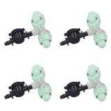 10 Set Cross Misting Spray Nozzle with 4/7mm Joint Micro Irrigation Head for Farmland Garden Sprinklers