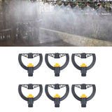 6pcs Irrigation Sprinkler Nozzle G3/4 Male Thread Plastic Black for Agricultural Base Greenhouse