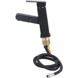 G1/2 Pull Out Faucet Cold Hot Mixer Water Tap with Pull‑Down Sprayer for Bathroom Hotel