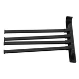 Rotating Towel Rack 4 Poles Space Aluminum Folding Rotatable Matte Black Finish Bath Towel Hanger for Bathrooms Kitchens Hotels In Australia - Darrahopens