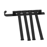 Rotating Towel Rack 4 Poles Space Aluminum Folding Rotatable Matte Black Finish Bath Towel Hanger for Bathrooms Kitchens Hotels