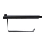 Toilet Paper Holder 304 Stainless Steel Anti Rust Wearable Bathroom Phone Holder for Kitchen WashroomBlack