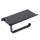Toilet Paper Holder 304 Stainless Steel Anti Rust Wearable Bathroom Phone Holder for Kitchen WashroomBlack