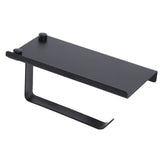 Toilet Paper Holder 304 Stainless Steel Anti Rust Wearable Bathroom Phone Holder for Kitchen WashroomBlack