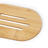 4Pcs Bathroom Accessory Set Bamboo Waterproof Durable Gift Toothbrush Cup for Home HotelWhite