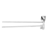 Stainless Steel Towel Rack Bar 180° Rotatable Towel Bathrobe Hanger Holder for Bathroom2 Rods