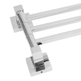 Stainless Steel Towel Rack Bar 180° Rotatable Towel Bathrobe Hanger Holder for Bathroom3 Rods
