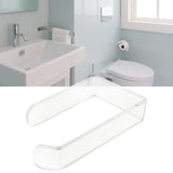 Toilet Paper Holder No Drilling Acrylic Transparent Wall Mount Toilet Paper Roll Holder for Bathroom Kitchen