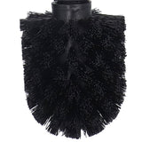 Toilet Brush with Holder Stainless Steel Long Handle Toilet Bowl Brush Soft Toilet Brush Toilet Cleaning Brush SetBlack