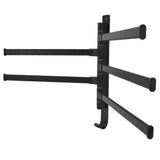 Towel Rack Aluminum Alloy Towel Shelf with 5 Bars Rotatable and Durable for Bathroom and Kitchen Black In Australia - Darrahopens
