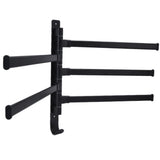 Towel Rack Aluminum Alloy Towel Shelf with 5 Bars Rotatable and Durable for Bathroom and Kitchen Black In Australia - Darrahopens