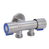 G1/2 Stainless Steel 1 Inlet 2 Outlet Angle Valve Double Handle Double Control Cold Water Tap In Australia - Darrahopens