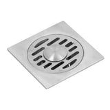 Stainless Steel Floor Drain Self Sealing Washing Machine Floor Strainer for Kitchen BathroomHigh Gloss Dual Use