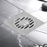 Stainless Steel Floor Drain Self Sealing Washing Machine Floor Strainer for Kitchen BathroomHigh Gloss Dual Use