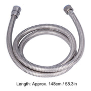148cm Stainless Steel Shower Hose Flexible Shower Head Connection Shower Tube for Bathroom Home