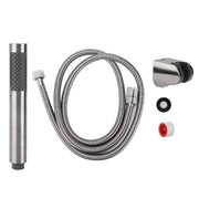 3Pcs/Set Stainless Steel Hand Shower Brushed Round Single Shower Head with Hose Fixed Holder In Australia - Darrahopens