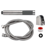 3Pcs/Set Stainless Steel Hand Shower Brushed Round Single Shower Head with Hose Fixed Holder In Australia - Darrahopens