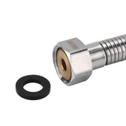 3Pcs/Set Stainless Steel Hand Shower Brushed Round Single Shower Head with Hose Fixed Holder