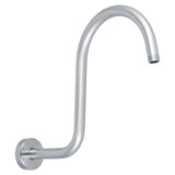 Shower Arm S Shape Gooseneck Stainless Steel Shower Head Extension Arm Bathroom NPT Shower Head Arm for Home233 Brushed