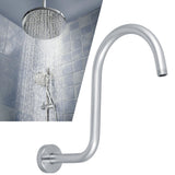 Shower Arm S Shape Gooseneck Stainless Steel Shower Head Extension Arm Bathroom NPT Shower Head Arm for Home233 Brushed