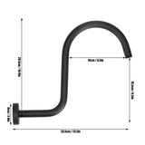 Shower Arm S Shape Gooseneck Stainless Steel Shower Head Extension Arm Bathroom NPT Shower Head Arm for Home233 Black