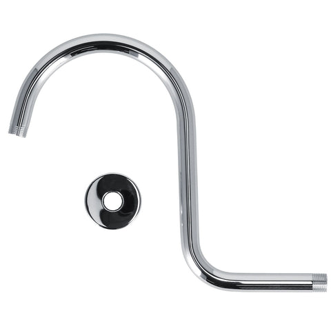 Shower Arm S Shape Gooseneck Stainless Steel Shower Head Extension Arm Bathroom NPT Shower Head Arm for Home233 Electroplate