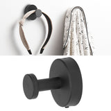 Single Coat Hook 304 Stainless Steel Black Wall Mounted Towel Clothes Hat Hanger for Bathroom Kitchen