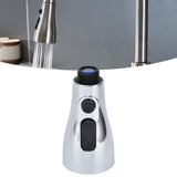Faucet Spray Head G1/2 Brushed Silver 3 Functions Pull Down Sprayer Nozzle for Kitchen02 Type