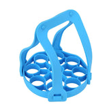 9Hole Silicone Egg Steamer Rack AntiScalding Pressure Cooker Sling Heat Insulation Pad(Blue ) In Australia - Darrahopens