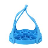 9Hole Silicone Egg Steamer Rack AntiScalding Pressure Cooker Sling Heat Insulation Pad(Blue )