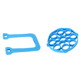 9Hole Silicone Egg Steamer Rack AntiScalding Pressure Cooker Sling Heat Insulation Pad(Blue )