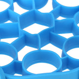 9Hole Silicone Egg Steamer Rack AntiScalding Pressure Cooker Sling Heat Insulation Pad(Blue )