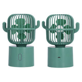 Mini Fan Cactus Shape Shaking Head Low Noise USB Charging Office Student Desktop Fan for Home Office In Australia - Darrahopens