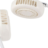 Hanging Neck Fan Portable Multifunction Leafless Massage Aromatherapy Neck Fanfor Outdoor HomeWhite 2.3in