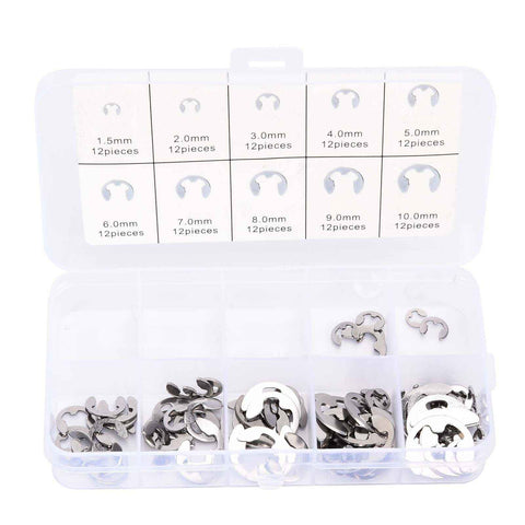120PCS Snap Rings M1.5‑10 Mini Portable Corrosion Resistant Stainless Steel Snap Rings Kit120PCS In Australia - Darrahopens