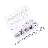 120PCS Snap Rings M1.5‑10 Mini Portable Corrosion Resistant Stainless Steel Snap Rings Kit120PCS