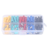 100Pcs Electrical Wire Terminal Male Female Many Colours Plug in Type Cold Pressed Terminal