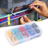 100Pcs Electrical Wire Terminal Male Female Many Colours Plug in Type Cold Pressed Terminal