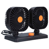 Car Air Cooling Fan Dual Head USB Universal Cooling Device 360 Degree Adjustable Square Low Noise Car Accessories In Australia - Darrahopens
