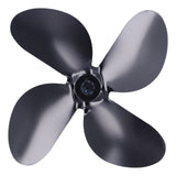 Fan Blade Replacement Fireplace Aluminum Alloy Blade Black Universal Stove Fan Blade4 Blade