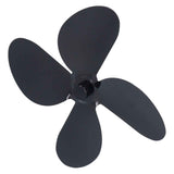 Fan Blade Replacement Fireplace Aluminum Alloy Blade Black Universal Stove Fan Blade4 Blade