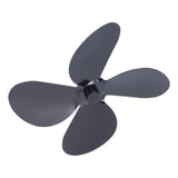 Fan Blade Replacement Fireplace Aluminum Alloy Blade Black Universal Stove Fan Blade4 Blade