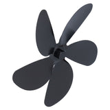 Fan Blade Replacement Fireplace Aluminum Alloy Blade Black Universal Stove Fan Blade5 Blade